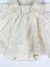 lulu suspender skirt || cream lace