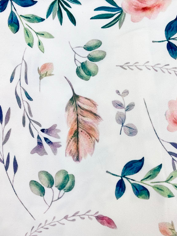 swaddle blanket set || feather floral