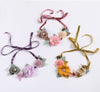 embellished floral tie headband || desert rose
