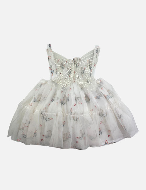 garden fairy tulle dress || cream 6-12 months garden fairy tulle dress || cream 6-12 months