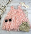 butterfly kisses tulle dress || peachy pink
