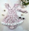 alice onesie dress set || pink floral