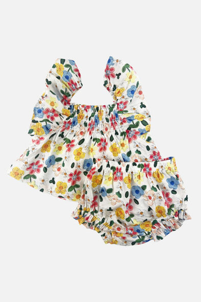 ida ruffle 2 pc set || bright floral