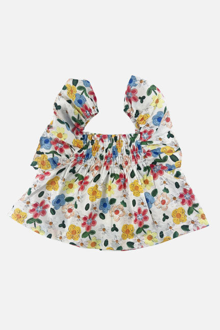 ida ruffle 2 pc set || bright floral