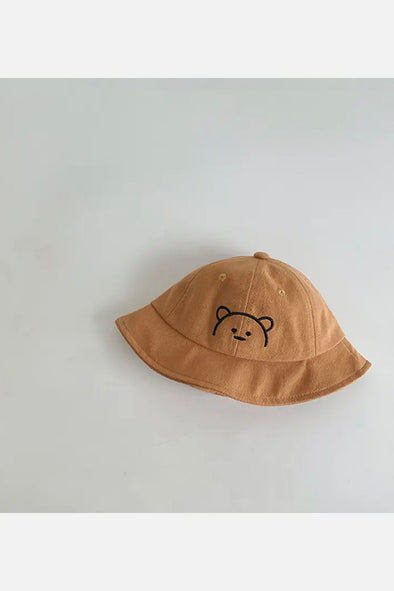bear canvas bucket hat || khaki