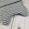 striped knit beanie || black, grey