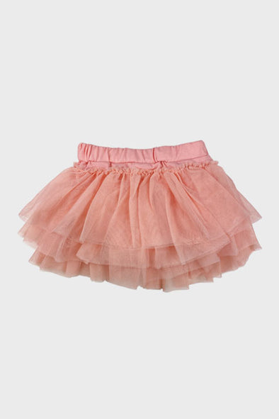 3 tiered tulle skirt || apricot blush