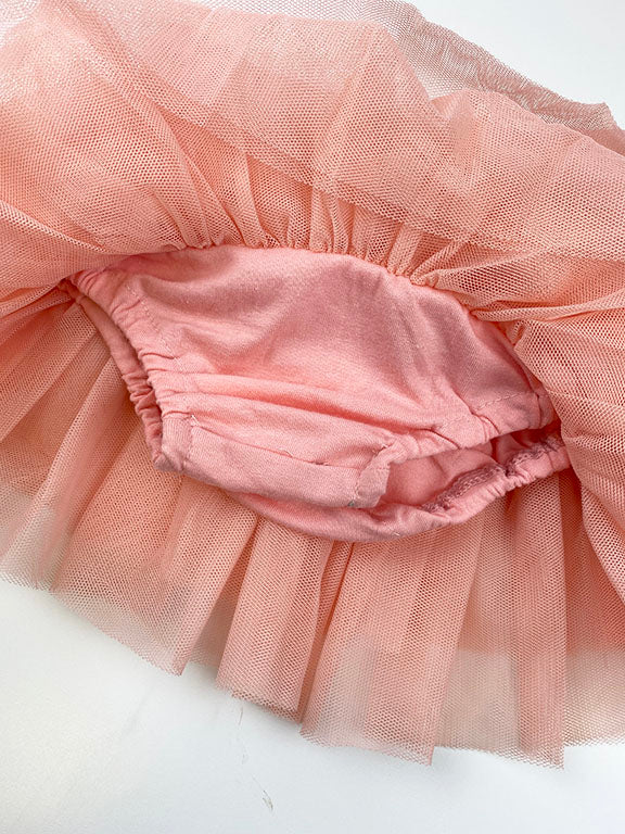 3 tiered tulle skirt || apricot blush