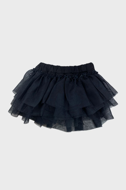 3 tiered tulle skirt || black