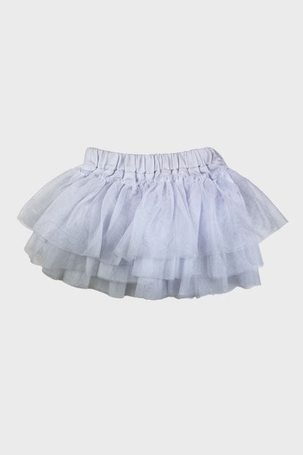 3 tiered tulle skirt || white