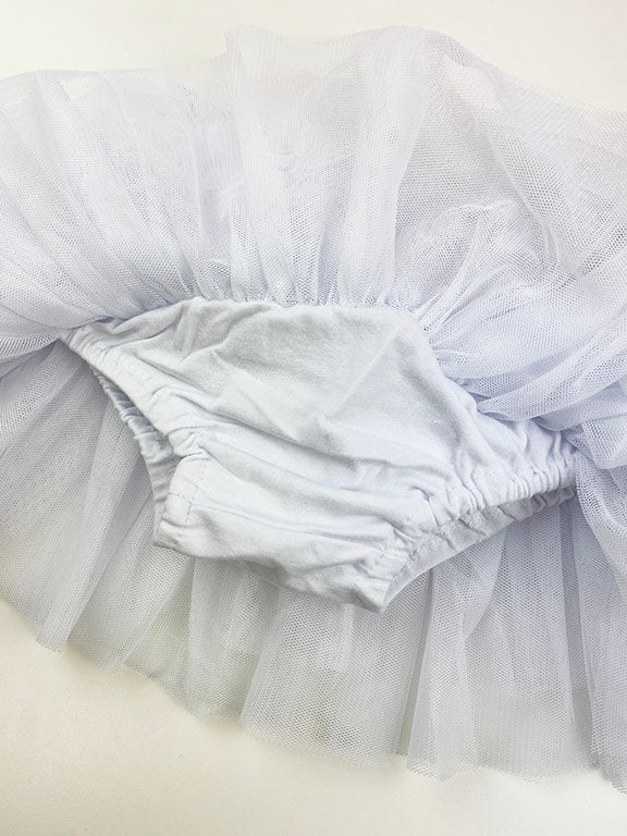 3 tiered tulle skirt || white