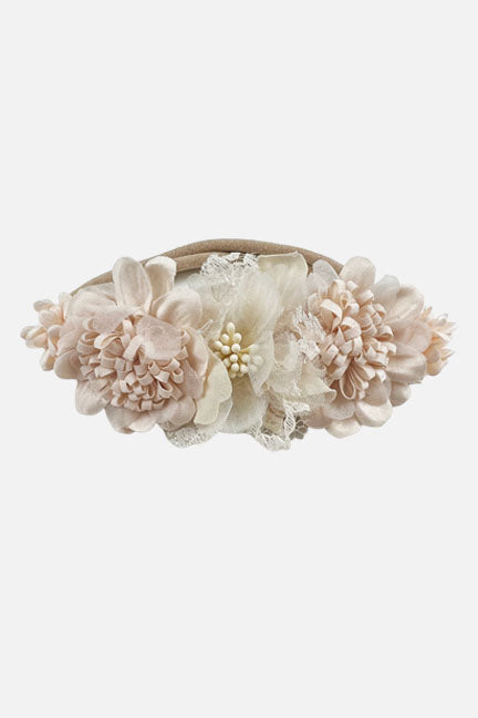 embellished floral headband || peach bouquet