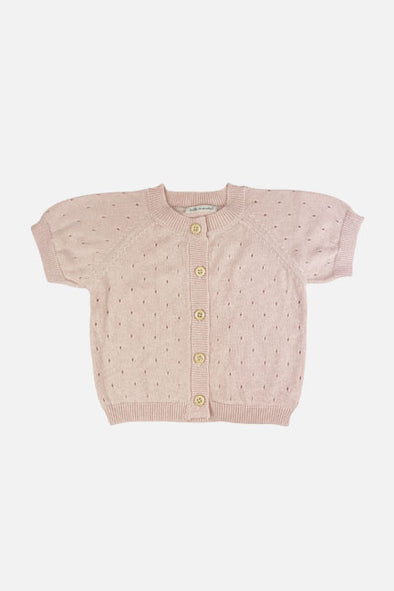 lucy knitted cardigan || light pink