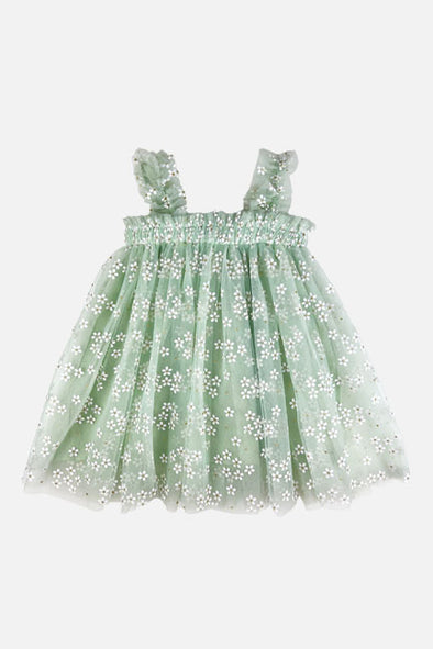 sparkle tulle daisy dress || mint