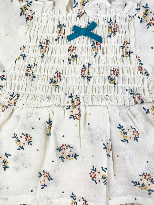 quinn long sleeve dress set || cream floral