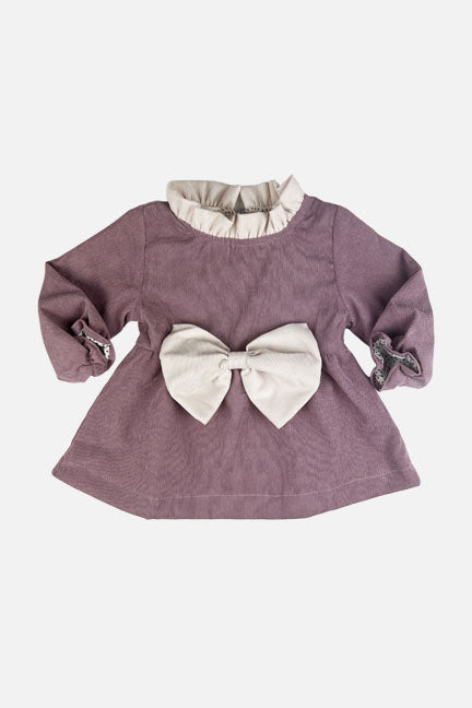 dorit big bow corduroy dress || vintage lavender