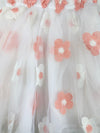 tulle floral dress || white/pink