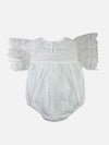 amelie lace onesie || white