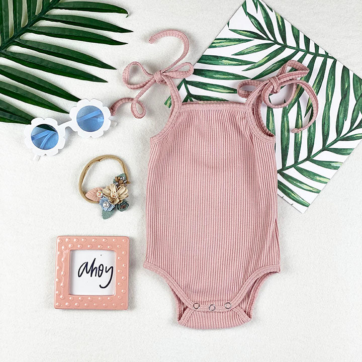 tie onesie || rose – milkmonsterkids