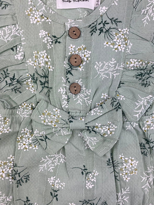sophia floral onesie set || sage