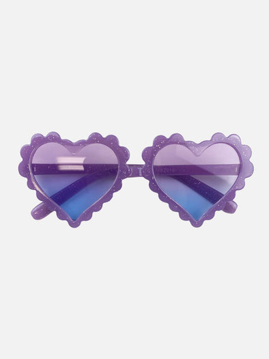 glitter heart sunglasses || lavender