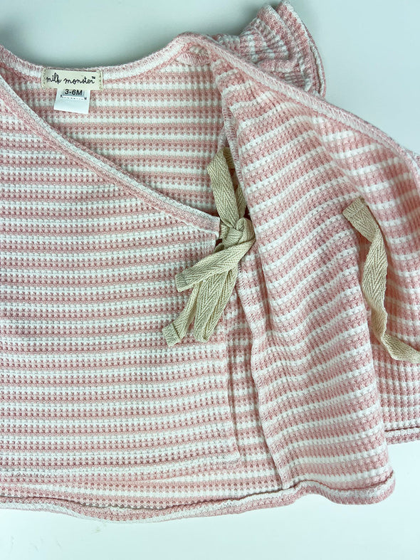 della wrap set || pink stripe