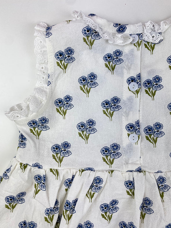 belle dress || blue floral