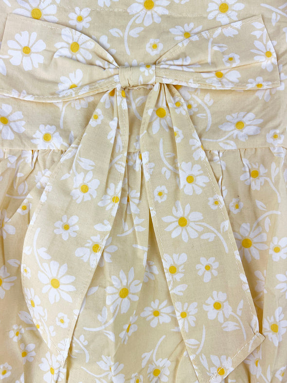 puff sleeve daisy onesie || yellow