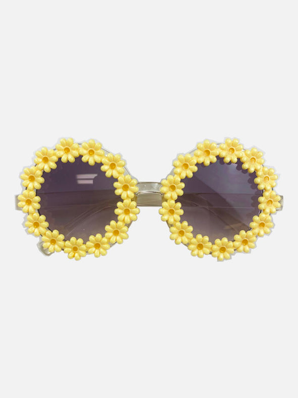 daisy rim sunglasses || yellow