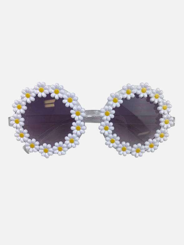 daisy rim sunglasses || white
