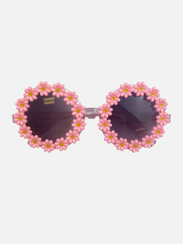 daisy rim sunglasses || peachy pink
