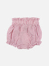 gingham big bow shorts || pink icing