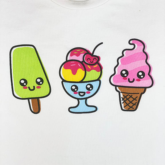 box tee || ice cream trio
