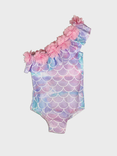 mermaid flutter swimsuit || pink