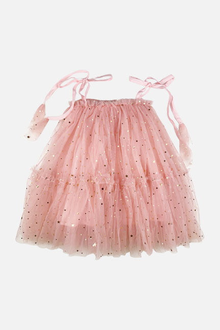 Tulle Celestial Tie Dress || Peachy Pink 2T Tulle Celestial Tie Dress || Peachy Pink 2T