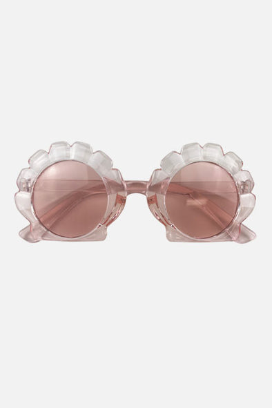 seashell sunglasses || clear pink