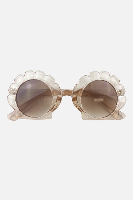 seashell sunglasses || clear cream
