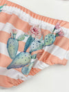 bow bikini || cactus flower