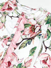 long sleeve footed onesie || pink floral