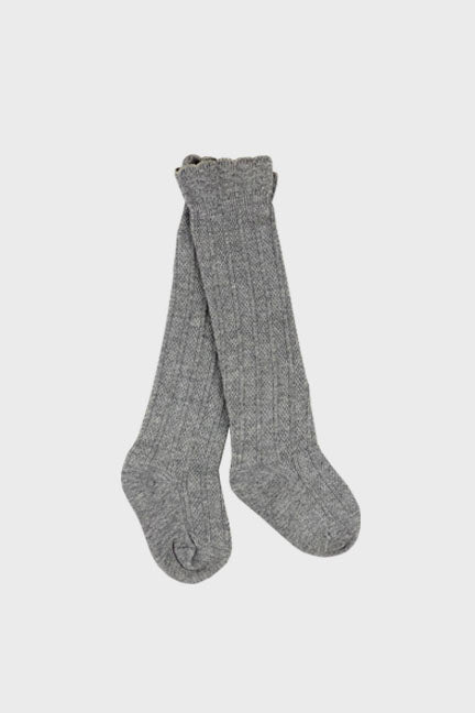 knee high socks || grey