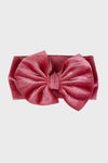 velvet big bow headband || tea rose