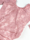 floral lace onesie || rose