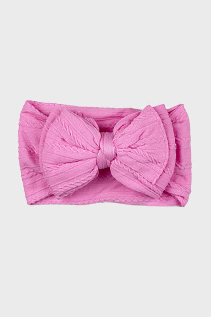 big bow knotted headband || bubble gum