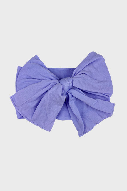 nylon big bow headband || periwinkle