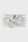 nylon bow headband || sweet pea floral