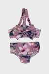 bow bikini || butterfly hibiscus
