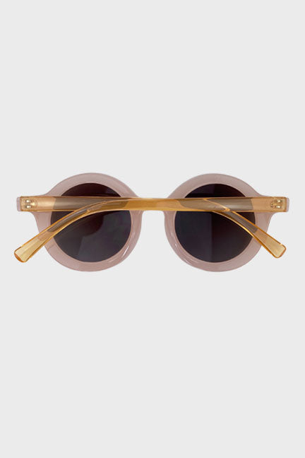 retro round sunglasses || powder pink