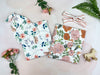 swaddle blanket set || garden floral