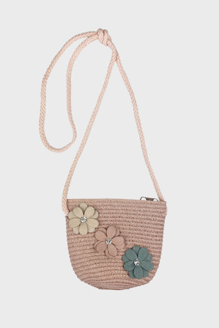 straw flower purse || pink