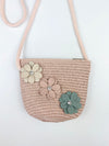 straw flower purse || pink